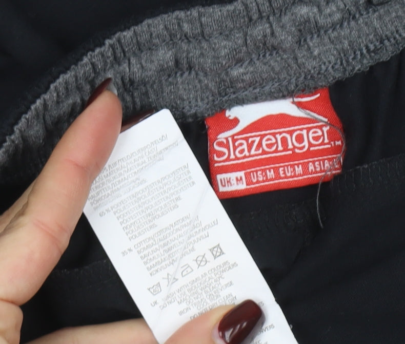 Slazenger Men's Black M Sweatpants Lightweight Activewear Trousers