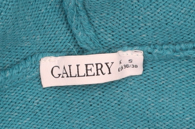 Gallery Women's Blue Hooded Knit Cardigan Size 8