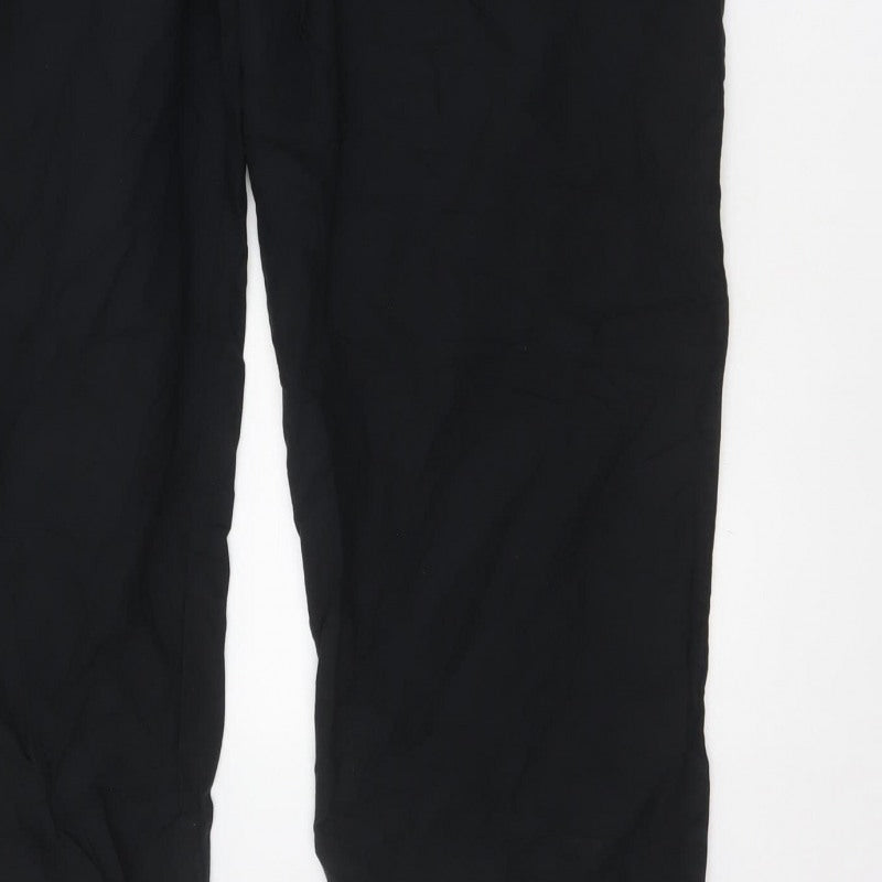 Marks and Spencer Womens Black Size 18 Relaxed Straight Trousers