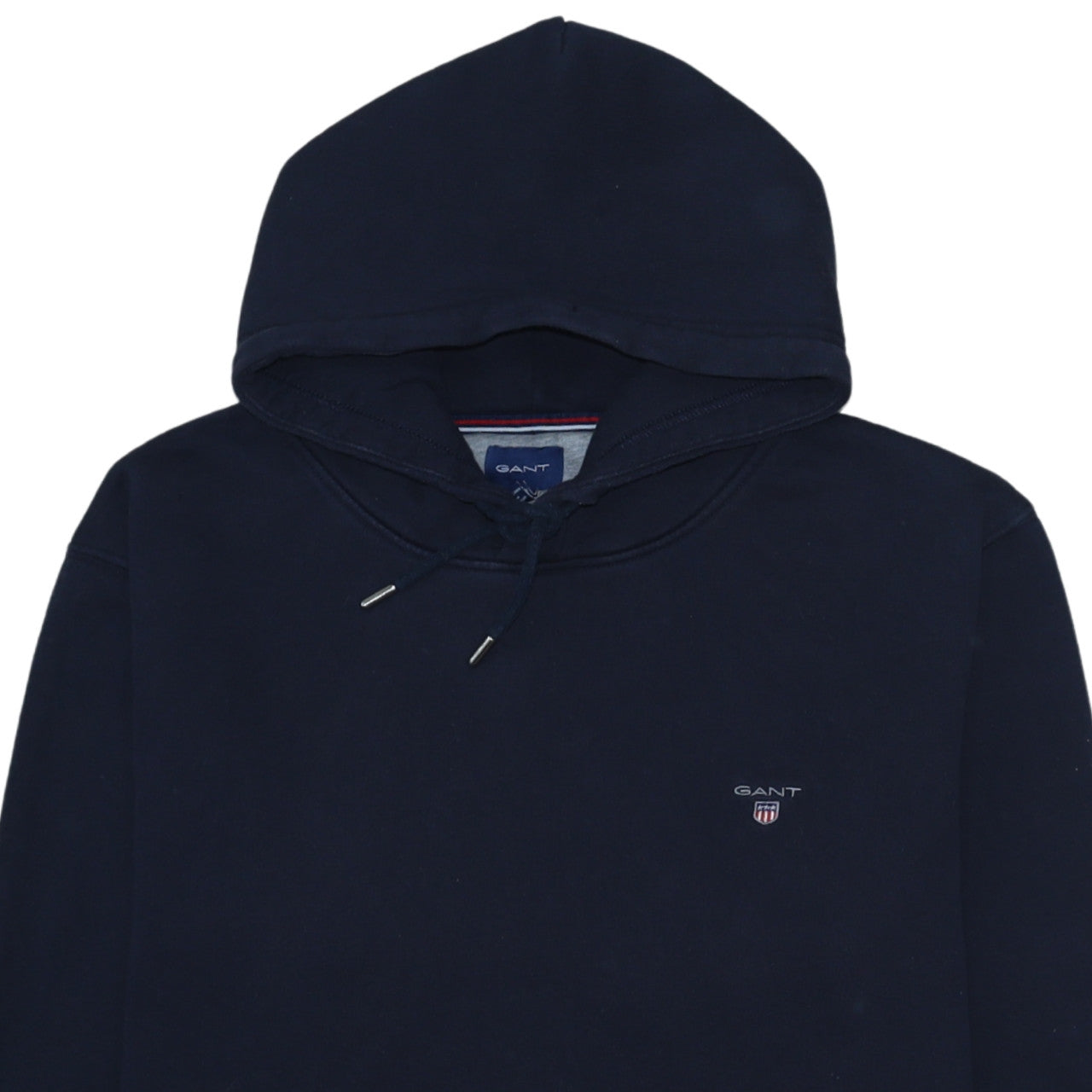 GANT Men's Navy Blue 2XL Pullover Hoodie with Logo