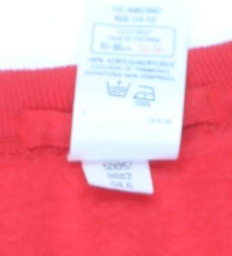 Marks and Spencer Women Red 10-12 V-Neck Button Cardigan