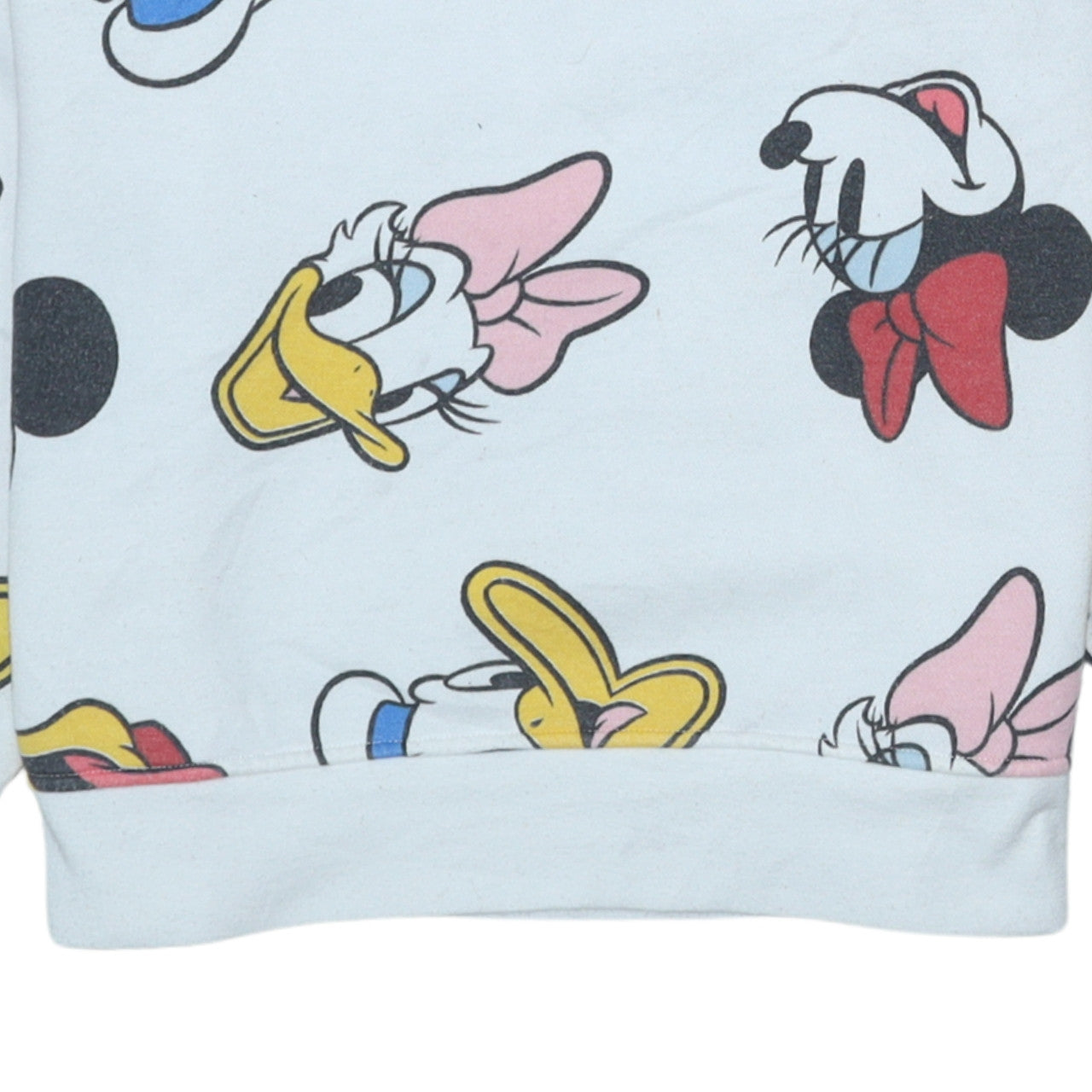 Disney Women White Mickey & Friends XS Pullover Sweatshirt