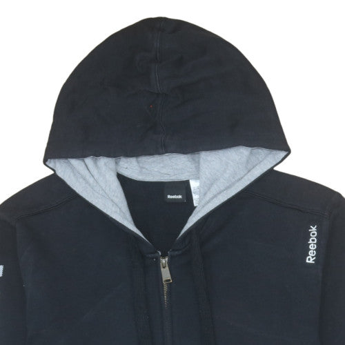 Reebok Men's Black XL Full Zip Hoodie Sportswear Fleece