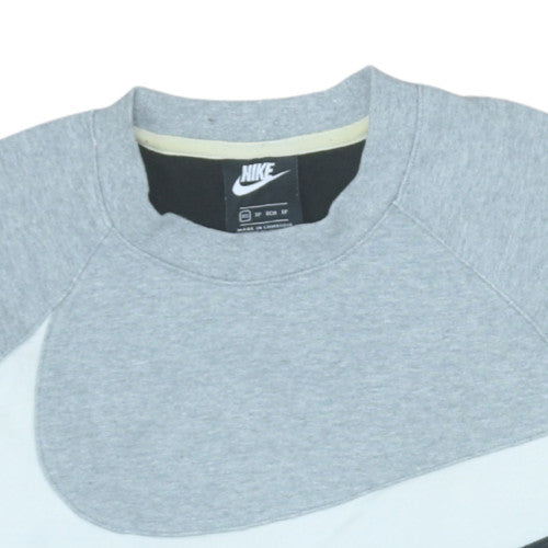 Nike Men's Grey XS Pullover Logo Sweatshirt Crew Neck