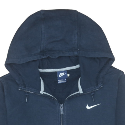 Nike Men's Navy Full Zip Hoodie M Cotton Blend Sportswear