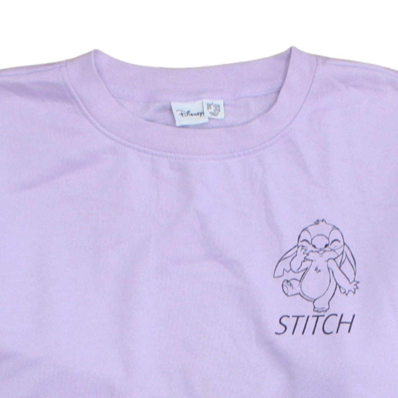 Disney Primark Women Lilac Stitch Sweatshirt Size L 14/16 Cotton Blend
