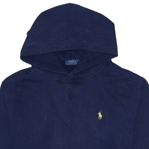 Ralph Lauren Men’s Blue Pullover Hoodie Small Logo Fleece Sweatshirt