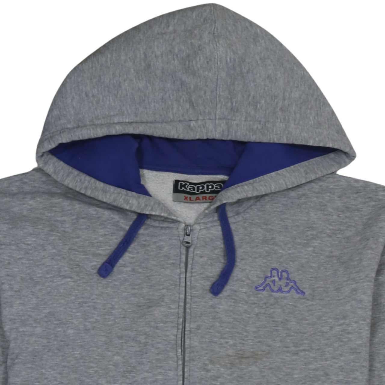 Kappa Men's Grey XL Full Zip Hoodie Sweatshirt