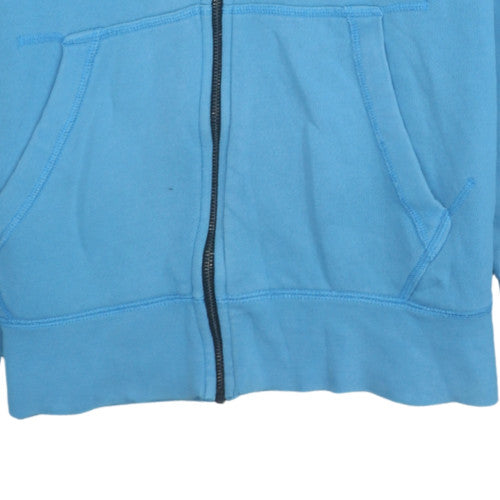 Nike Men's Blue Full Zip Hoodie Sweatshirt Size M Cotton Casual