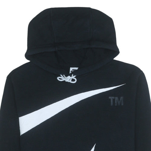 Nike Men's Black Pullover Hoodie L Fleece Logo Sportswear