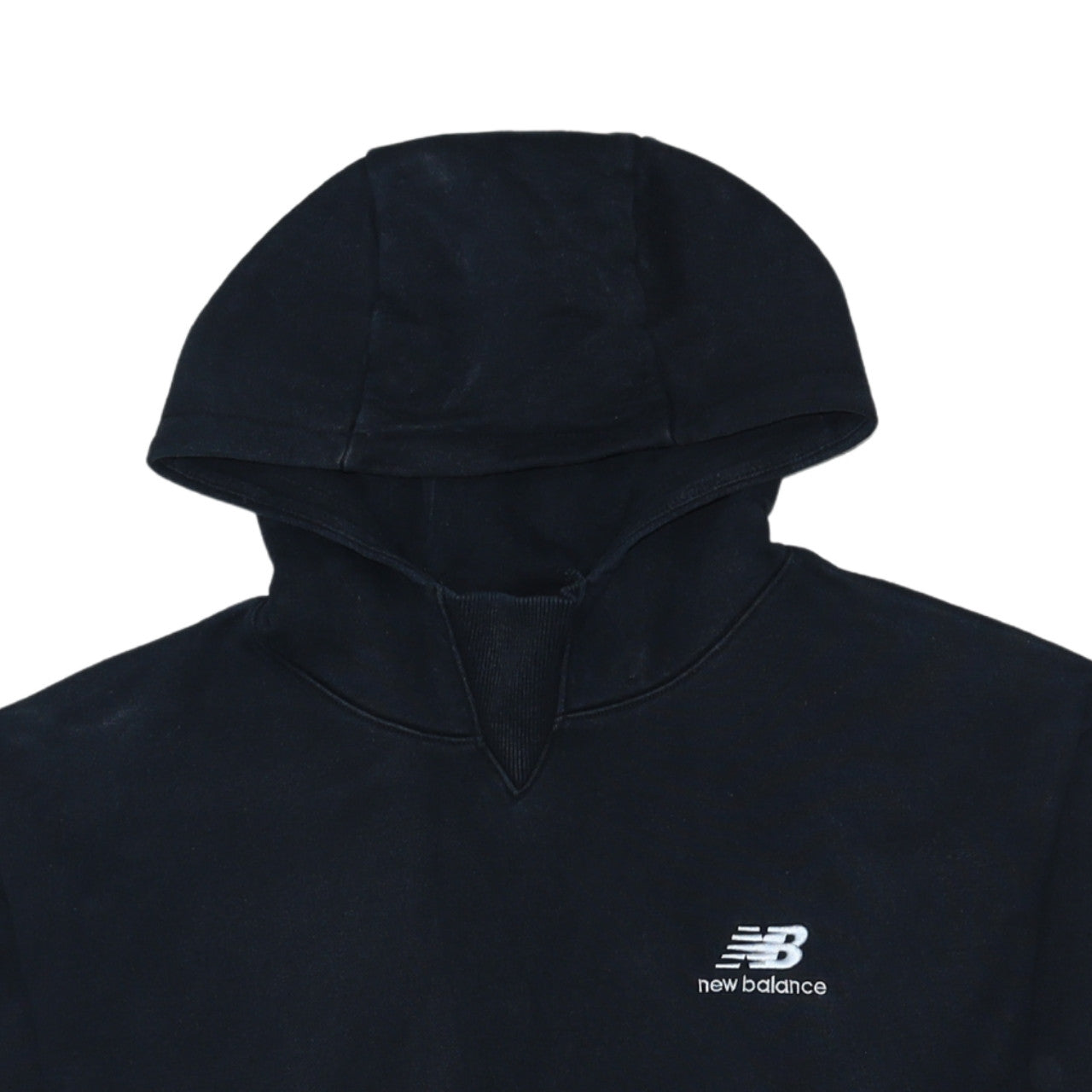 New Balance Men's Black Pullover Hoodie L Cotton Logo Sportswear