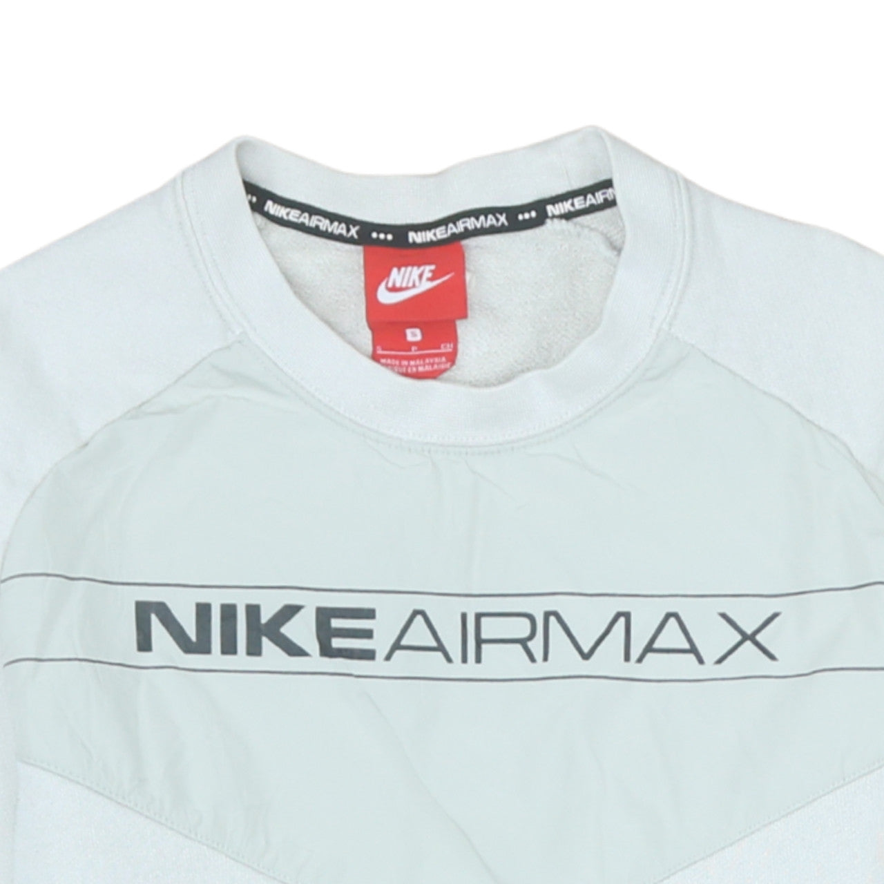 Nike Air Max Men's Grey Small Pullover Sweatshirt Crew Neck