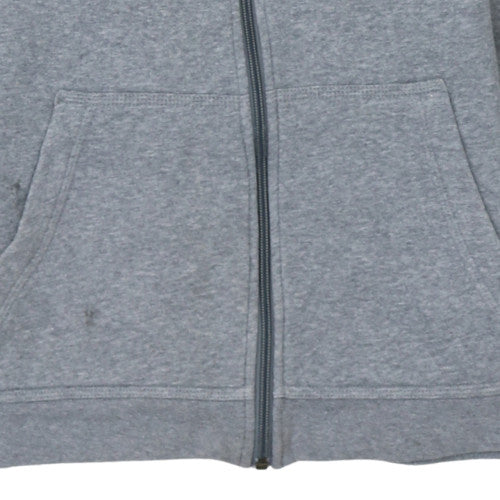 Nike Boys Grey Full Zip Hoodie XL 158-170cm Fleece Lined Sweatshirt