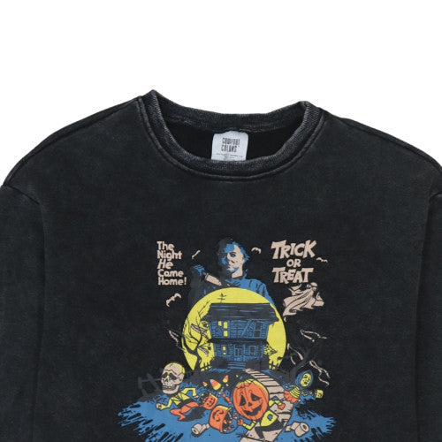 Comfort Colors Men's Black Halloween Graphic Pullover Sweatshirt M