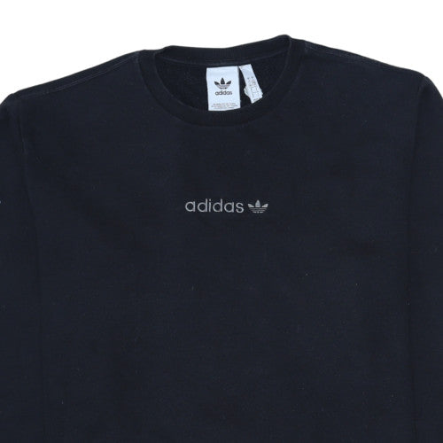 Adidas Men's Black 2XL Crew Neck Pullover Sweatshirt with Logo