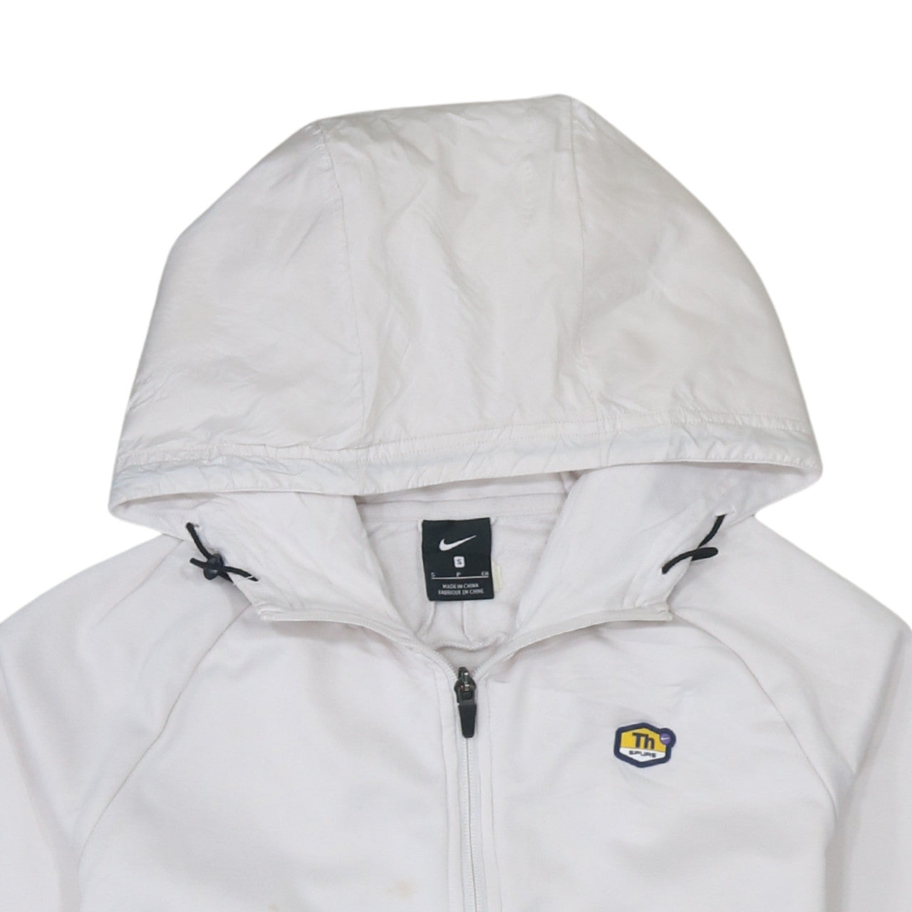 Nike Men's White Full Zip Hooded Sports Jacket Size S