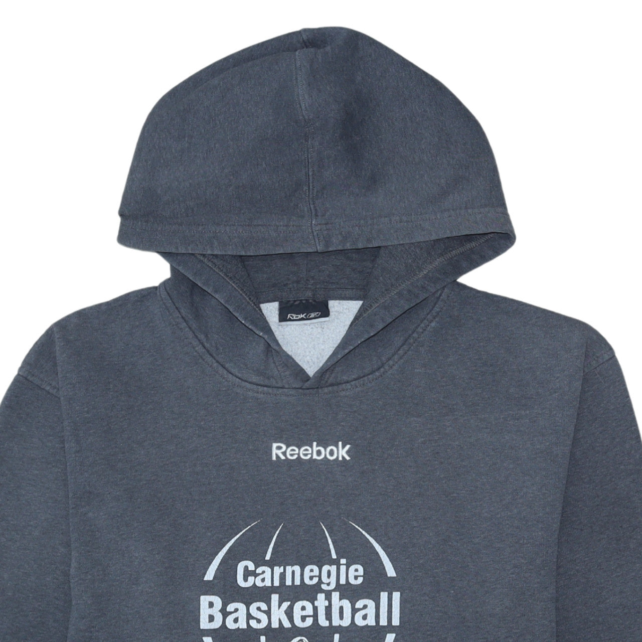 Reebok Men Grey XL Pullover Hoodie Sports Basketball Fleece