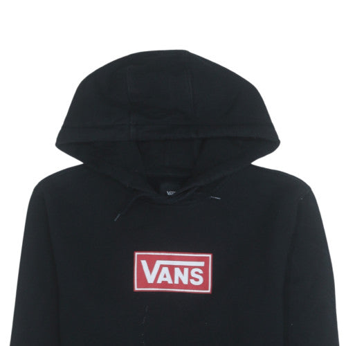 Vans Mens Black Pullover Hoodie Small Skate Logo Fleece Sweatshirt