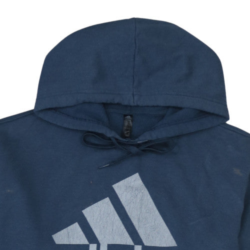Adidas Mens Blue Pullover Hoodie L Golf Fleece Sportswear