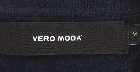 Vero Moda Women’s Black A-Line Knit Dress M Long Sleeve High Neck