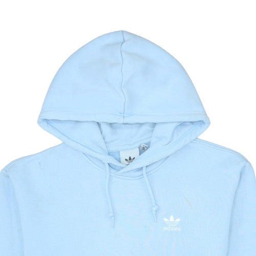 Adidas Men Blue Pullover Hoodie Fleece Logo S Regular Fit