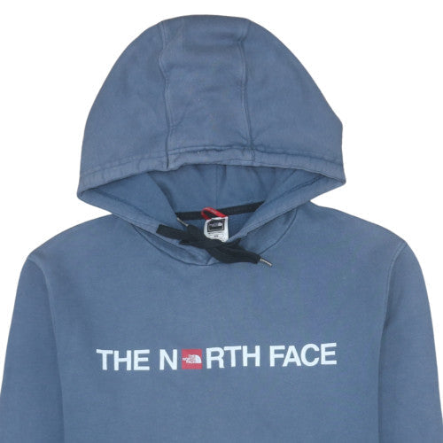 The North Face Men's Blue Pullover Hoodie M Cotton Logo Sweatshirt
