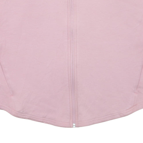 Puma Women Pink Full Zip Hoodie L Lightweight Hooded Sweatshirt