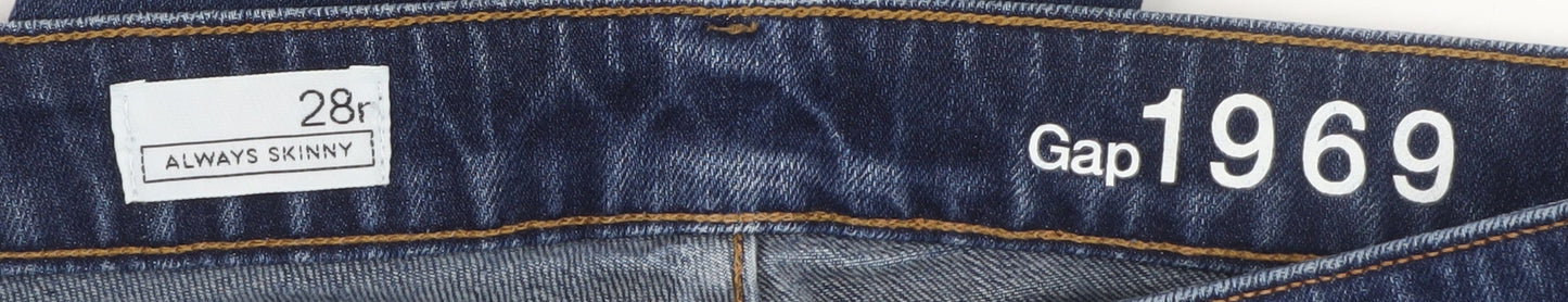 Gap Women’s Blue 1969 Always Skinny Jeans Size 10R Mid Rise Denim