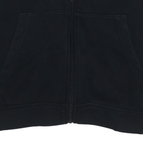 Nike Boys Black Full Zip Hoodie XL 158-170cm Fleece Sweatshirt