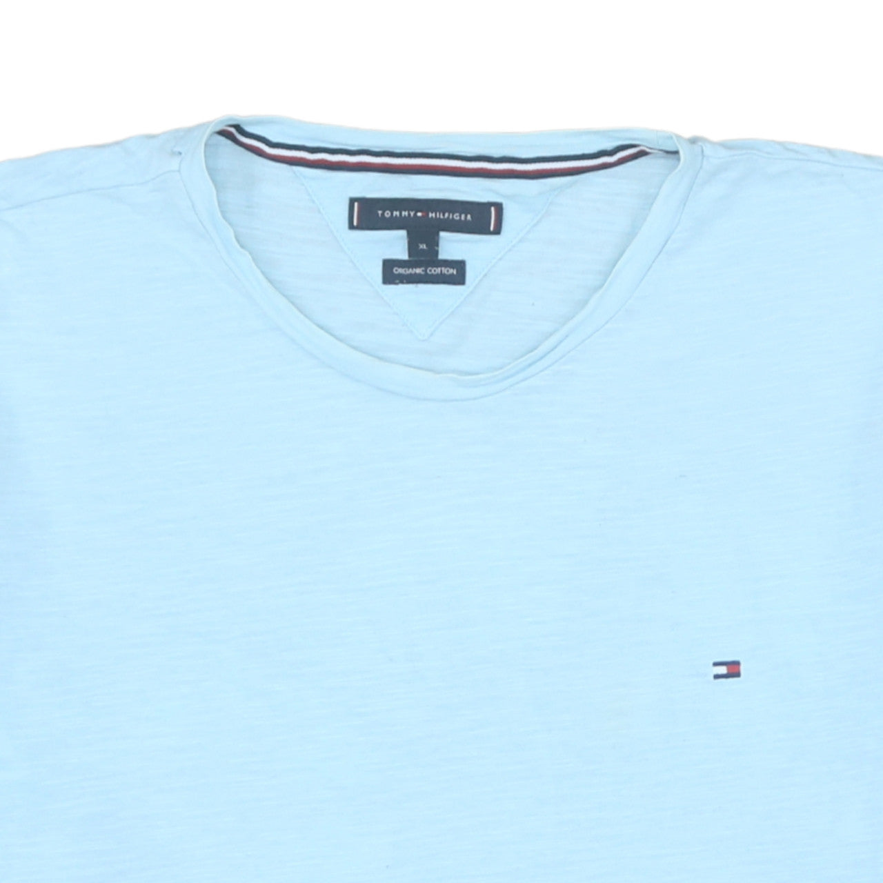 Tommy Hilfiger Men's Blue XL Organic Cotton Crew Neck T-Shirt