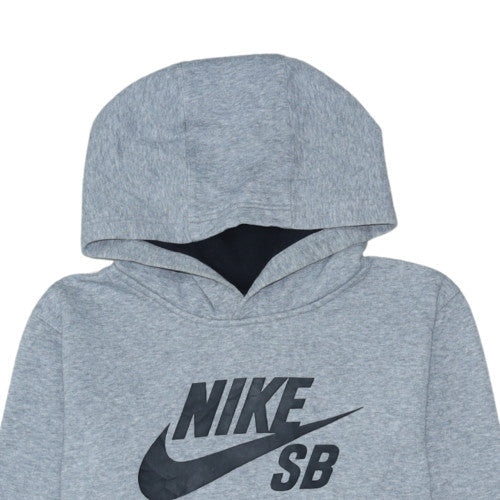 Nike Boys Grey Pullover Hoodie XL 13-15 Years Fleece Hooded Sweatshirt