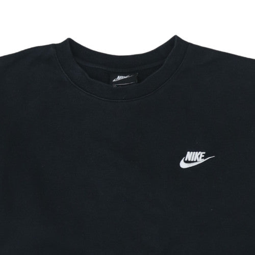 Nike Womens Black L Crew Neck Pullover Sweatshirt Cotton Blend