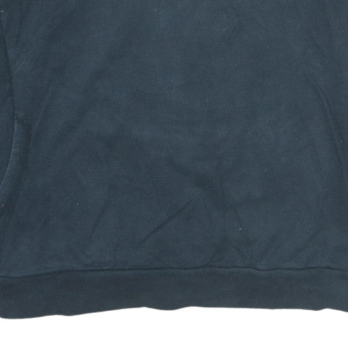 Emporio Armani EA7 Men's Black Pullover Hoodie Size L Cotton Blend