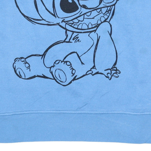 Disney Women’s Blue Stitch Sweatshirt XS Crew Neck Pullover