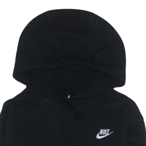 Nike Teens Black XS Pullover Hoodie with Logo Sleeve Trim