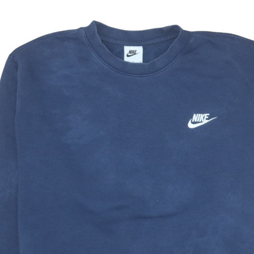 Nike Men's Blue Crew Neck Pullover Sweatshirt M Regular Fit