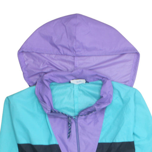 Guy Laroche Women's Purple Blue Windbreaker Jacket Size 12