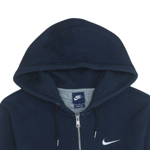 Nike Men's Navy Full Zip Hoodie M Classic Fleece Sweatshirt