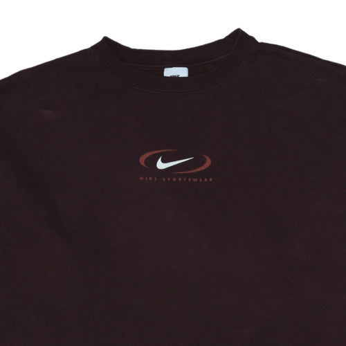 Nike Mens Brown XL Pullover Crew Neck Sportswear Sweatshirt
