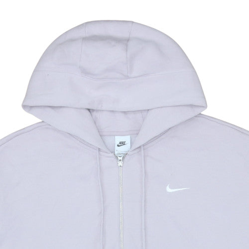 Nike Women Lilac Full Zip Hoodie 2XL Cotton Blend Logo Casual