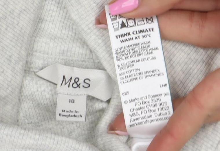 Marks and Spencer Women’s Grey Roll Neck Cotton Jumper Size 18