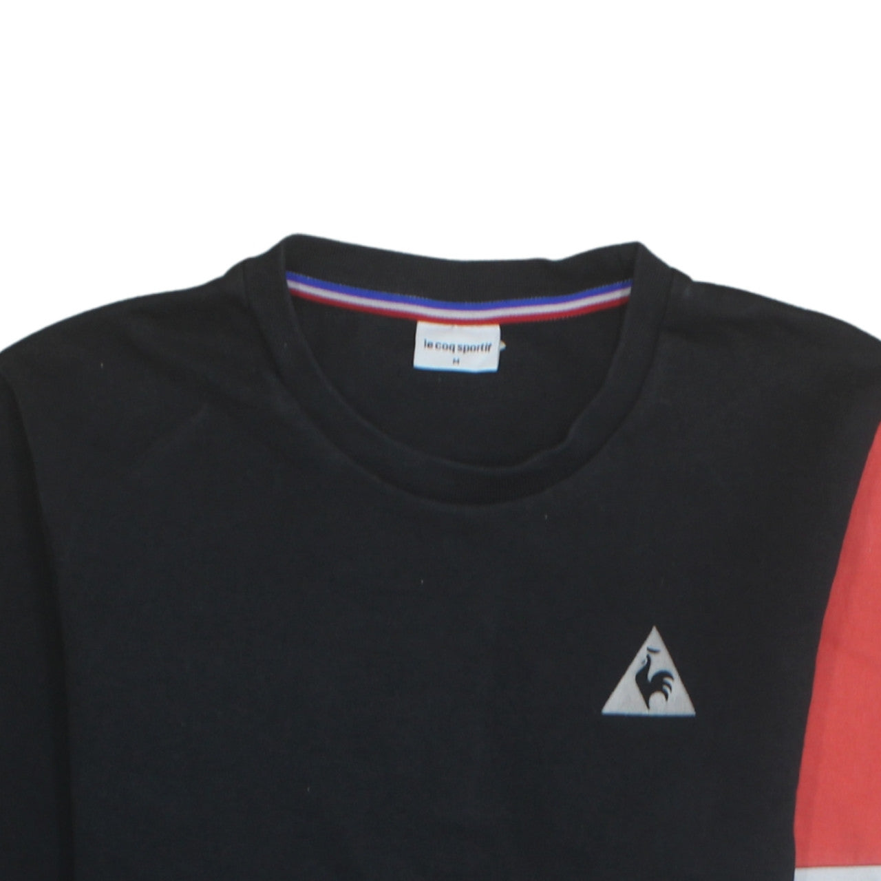 Le Coq Sportif Men's Black Tricolour Crew Neck Sweatshirt M