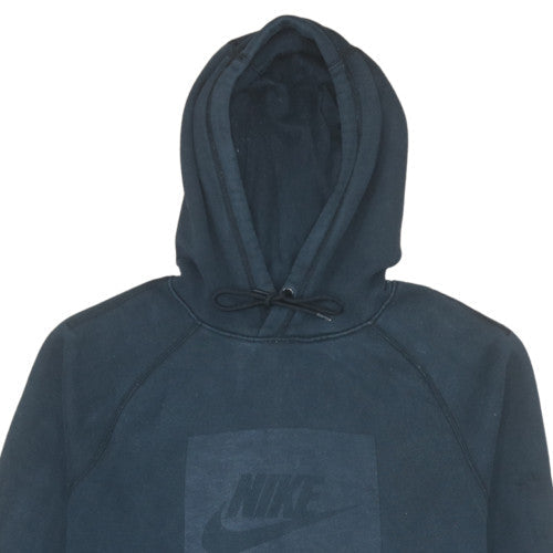 Nike Men's Blue Pullover Hoodie M Logo Fleece Sportswear