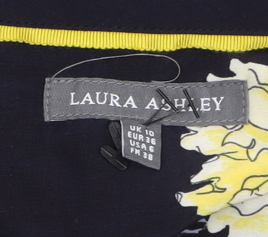 Laura Ashley Women’s Blue Floral Shift Dress Size 10 Viscose