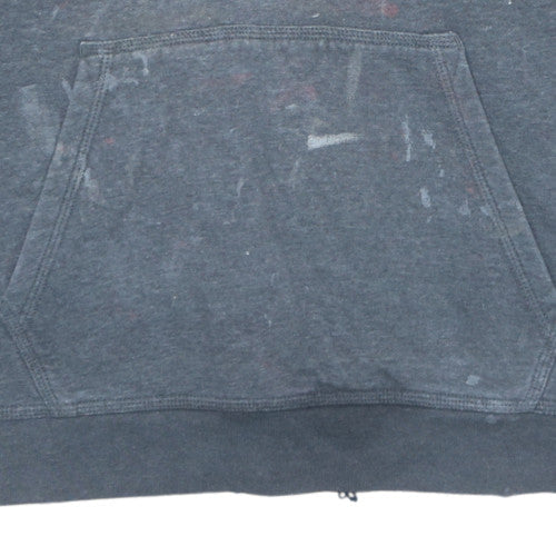 Nike Men's Grey Pullover Hoodie L Regular Fit Fleece