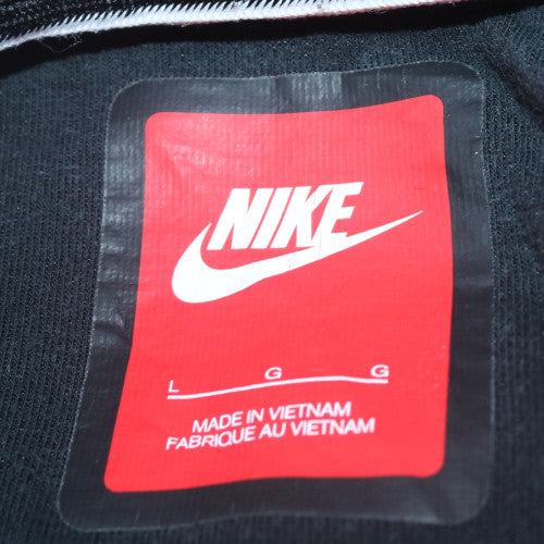 Nike Mens Black L Pullover Sweatshirt Crew Neck Fleece Logo