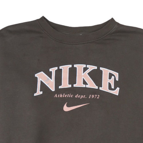 Nike Women's Brown Small Pullover Crew Neck Sweatshirt