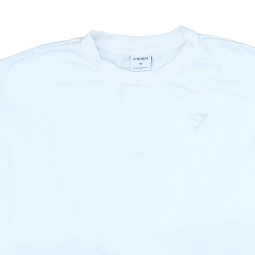Gymshark Men's White Pullover Sweatshirt Size M Regular Fit