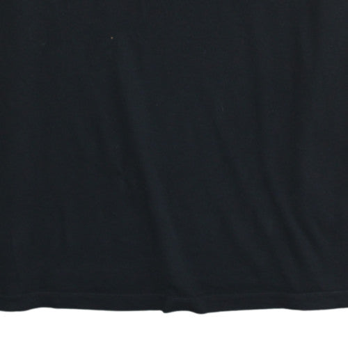 Adidas Women Black Size 12 Ringer T-Shirt Jersey Cotton Slim Fit