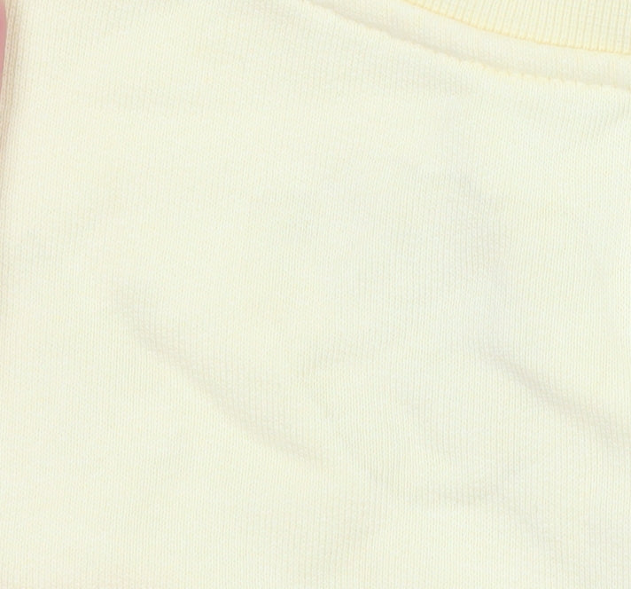 Colorful Standard Women Yellow Organic Cotton XXL Crew Neck Sweatshirt